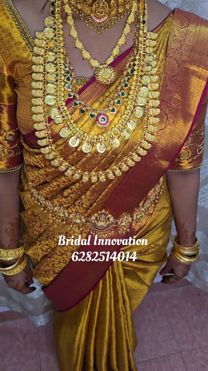 Bridal Innovation legacy portfolio look 7, showing Kerala bridal makeup, hair styling, saree, jewellery, or ceremony details.