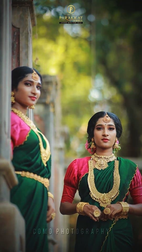 Bridal Innovation legacy portfolio look 62, showing Kerala bridal makeup, hair styling, saree, jewellery, or ceremony details.