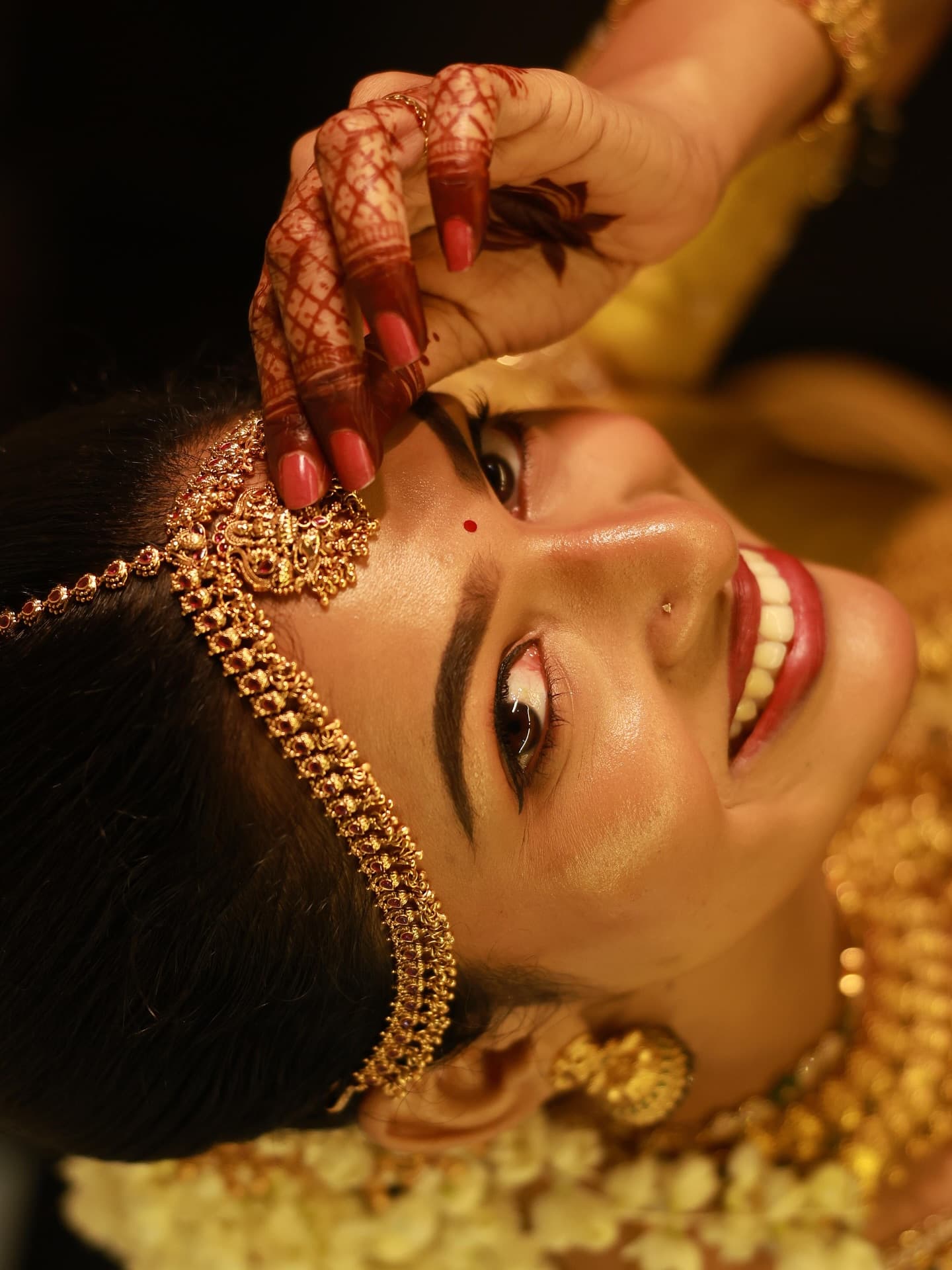 Bridal Innovation portfolio look 15, showing Kerala bridal makeup, hair styling, saree, jewellery, or ceremony details.